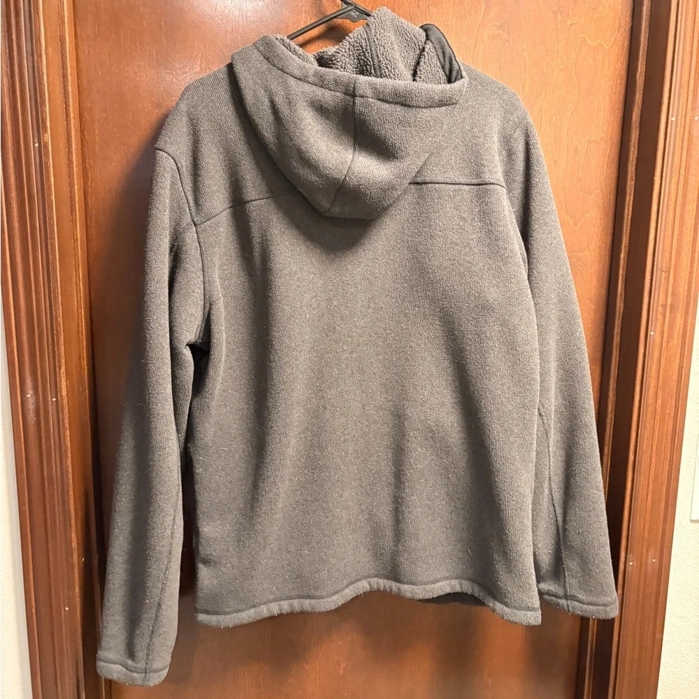 The North Face Dark Gray Hooded Fleece Jacket - Picture 3 of 3